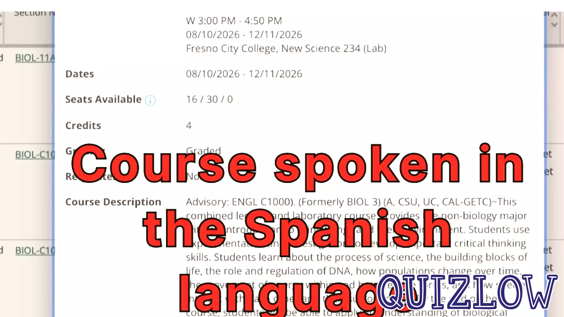 Bilingual General Education Courses at FCC?