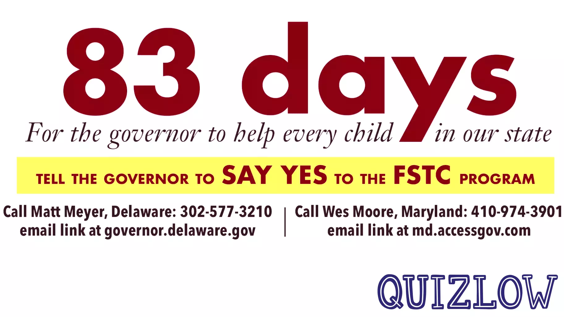Call your governor today! Future of education here at home depends on it - cdow.org/sayyes