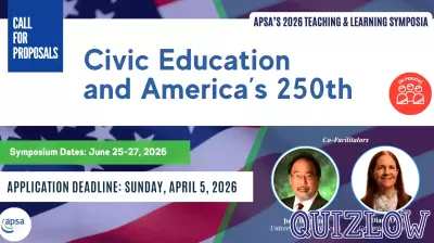 Call for Proposals: Civic Education and America’s 250th | Deadline: April 5, 2026 -